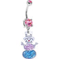 FESTIVE SNOWMAN Dangle Belly Ring