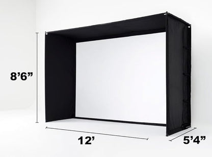 SkyTrak ST+ Golf Simulator – Standard Studio Package | Home Golf Simulator with Launch Monitor, Enclosure, Screen, Hitting Mat & Short-Throw Projector