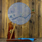 Translucent Silk Chinese Round Hand Fan, Floral Design