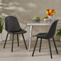 Accent Chair Minimalist Polypropylene Black Perforated Diamond Mesh 18.5x22 In