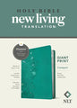 NLT Compact Giant Print Bible, Filament Enabled (Leatherlike, Peony Rich Teal, Red Letter) - Imitation Leather