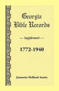 Georgia Bible Records, Supplement, 1772-1940 - Paperback