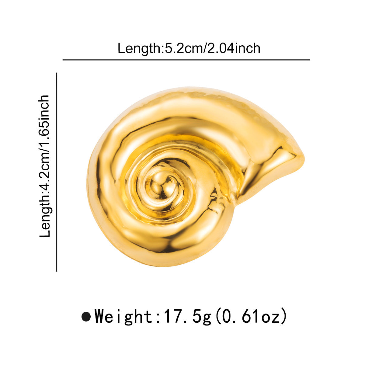 Conch-shaped Stainless Steel Brooch For Women