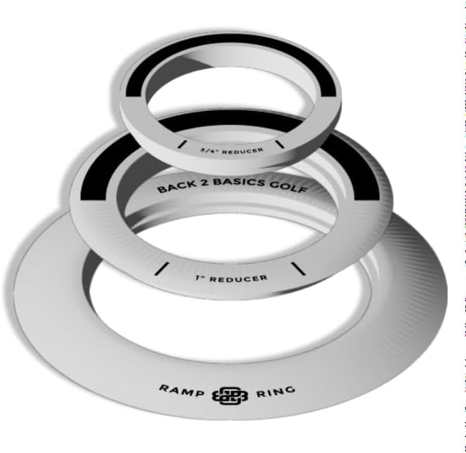 3-Piece Putting Ring Set, Putting Green Indoor Ramp Ring & Hole Reducers for Ultimate Precision Golf Practice