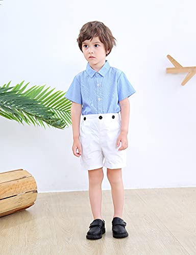 stylesilove Toddler Short-Sleeve Button-Down Shirt