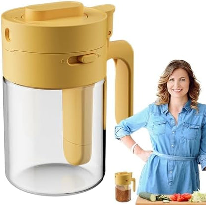 Multifunctional 2-in-1 Airtight Glass Seasoning Box Set
