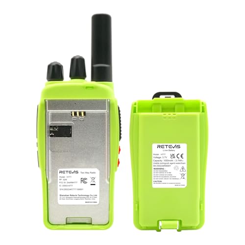 Retevis H-777 Rechargeable Walkie Talkies, Mini 2 Way Radios Long Range, Small Walky Talky, Portable FRS Two Way Radios with LED Flashlight(Black, 2 Pack)