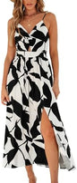 Sundresses - CUPSHE Women's Maxi Dress Floral Print Twisted V Neck Sleeveless Long Dress Summer Casual Dress