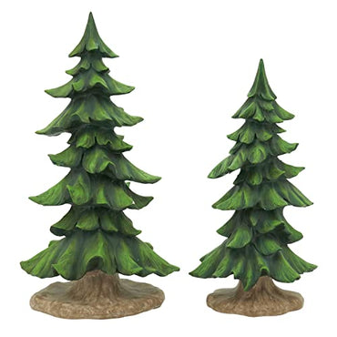 Fennco Styles Resin Christmas Tree Figurine - Decorative Holiday Tree for Christmas, Winter Festivals, Home, Desk, Mantel, Tabletop and Office Décor