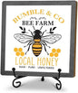 Spring Honey Bee Wood Sign Home Decor