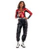 Women's Front Zip Halloween Bodysuit - Shiny Two Piece Astronaut Costume