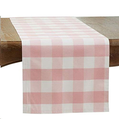 Fennco Styles Buffalo Plaid Collection Classic Checked Cotton Blend Table Linens