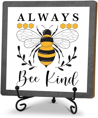 Spring Honey Bee Wood Sign Home Decor