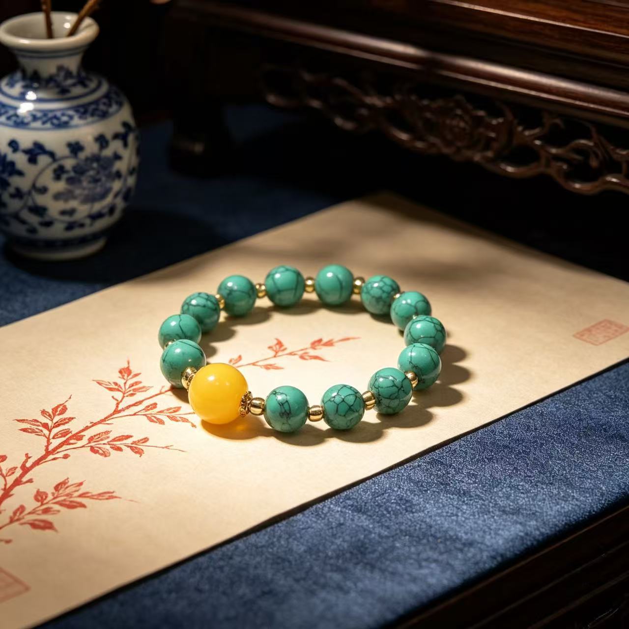 Ethnic Style Six Character Mantra Bracelet