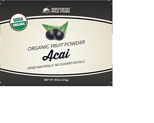 Organic Acai Powder - Northwest Wild Foods - Sweet Antioxidant Healthy Pure Dried Fruit Natural Hand Harvested - in Smoothies, Oatmeal, Dessert (8 Ounces)