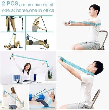 Stretching Straps Hamstring Stretcher Device Elastic Exercise Band Yoga mat Carrying Straps Leg Exercise Equipment Stretching Strap with Loops for Flexibility Stretch Strap 11 Loops