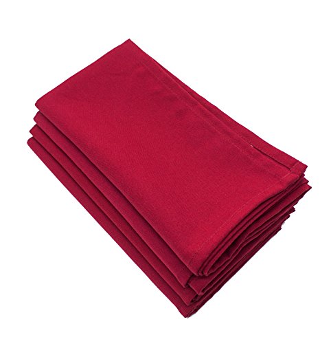 Fennco Styles Classic Solid Design Napkins, 20-inch Square, Set of 4
