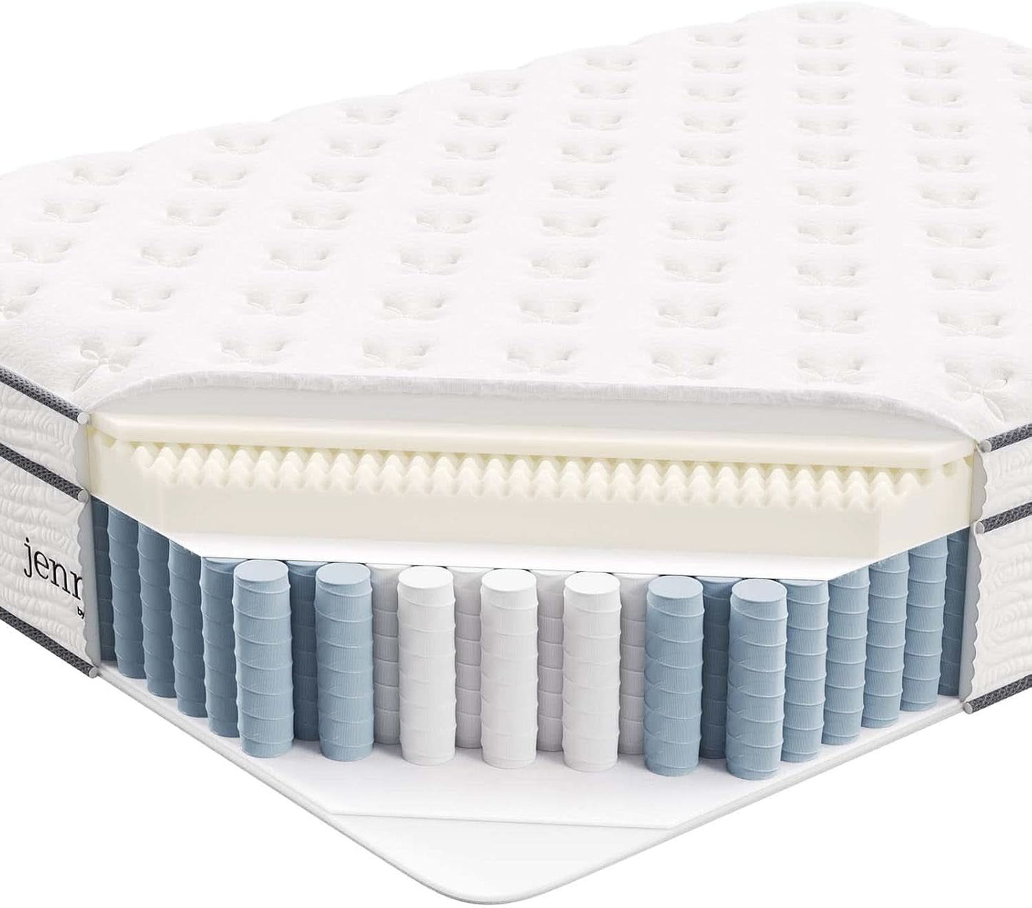 Queen Hybrid Mattress 14 Inch Memory Foam Wrapped Coils