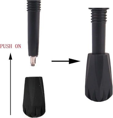 Trekking Pole Accessories Extra Thick and Wear Resisting Rubber Tips Snow Support Mud Support for Hiking Poles for All Common Trekking Poles, Hiking Sticks, Nordic Walking Poles with a Inner Diameter of 11mm/0.43"