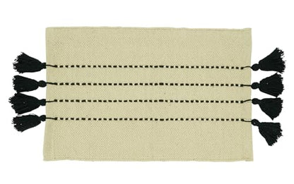 Fennco Styles Striped Tassel Cotton Table Runner 16" W X 72" L