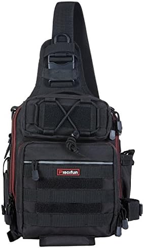 Piscifun Fishing Backpack with Rod Holder, Lightweight Sling Bag Storge Gear and Equipment
