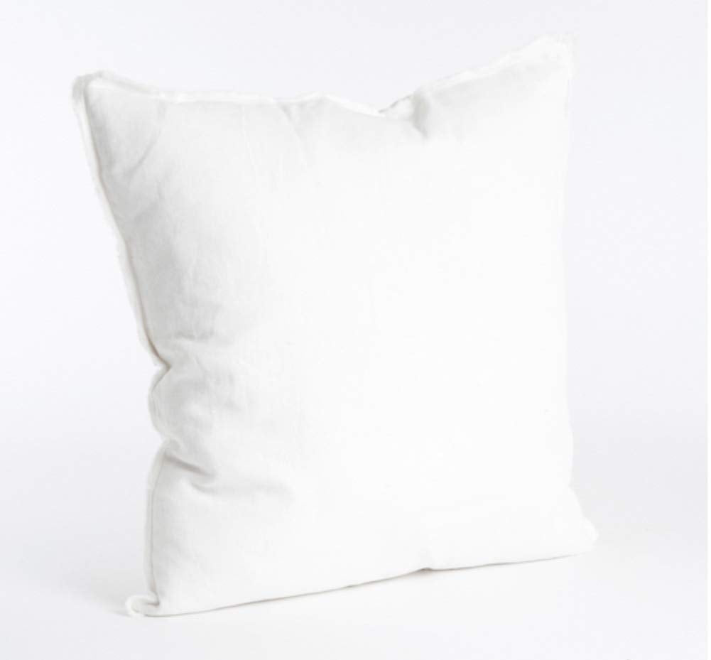 Fennco Styles Fringed Design Down Filled Linen 20-Inch Throw Pillow