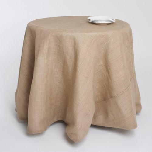 Fennco Styles Passe Partout Burlap Lined Tablecloth. 100% Burlap