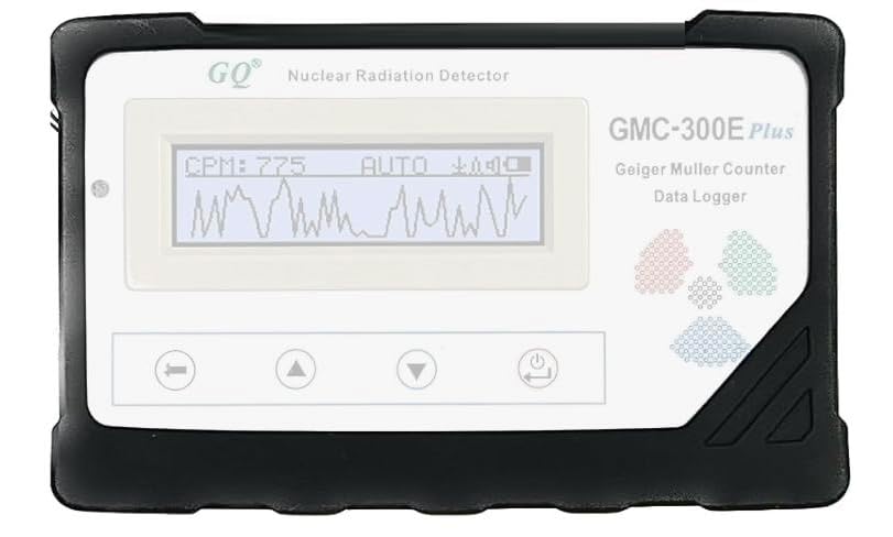 GQ GMC Digital Geiger Counter Nulcear Radiation Detector Drop-Proof Silicone Case (Black, Green, Yellow) (Black)