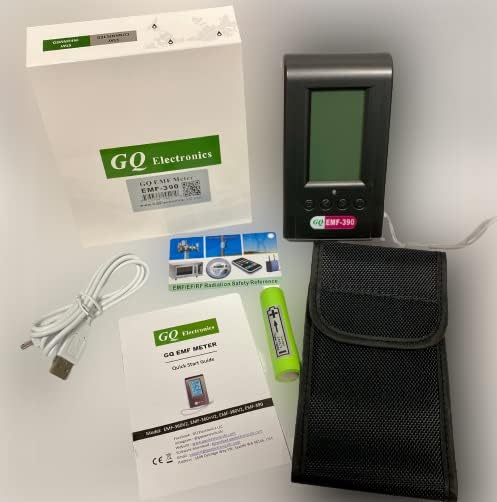EMF Meter,Advanced GQ EMF-390 Multi-Field Electromagnetic Radiation 3-in-1 EMF ELF RF meter, 5G Cell Tower Smart meter Wifi Signal Detector RF up to 10GHz with Data Logger and 2.5Ghz Spectrum Analyzer