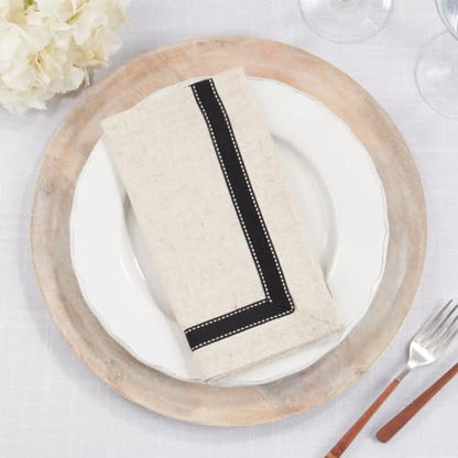 Fennco Styles Grosgrain Accent Decorative Table Runner 16" W X 54" L