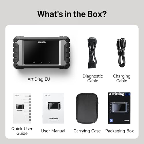 TOPDON ArtiDiag EU Bi-Directional Scanner, Full-System Diagnostic Tool for Mercedes-Benz, BMW, V.A.G Group, ECU Online Coding, All Service Functions, Active Test, V.A.G Guidance, Lifetime Free Update