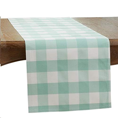 Fennco Styles Buffalo Plaid Collection Classic Checked Cotton Blend Table Linens