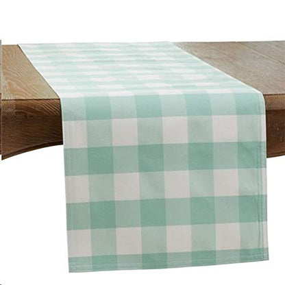 Fennco Styles Buffalo Plaid Collection Classic Checked Cotton Blend Table Linens