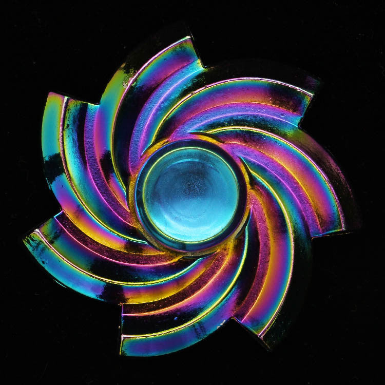 Electroplating colorful fingertip spinning top