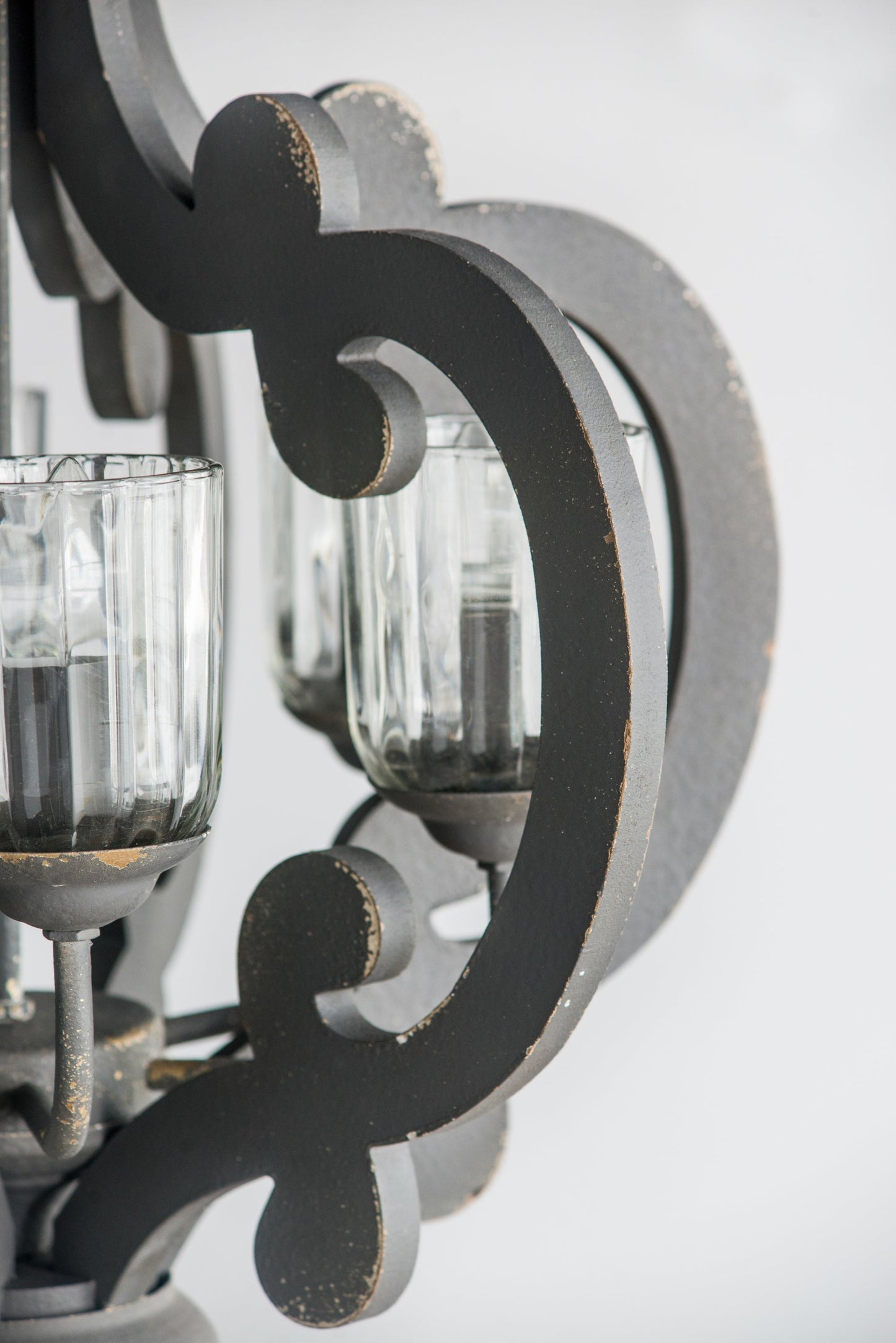 Chandelier Farmhouse 6-Light Wood Pendant Adjustable Chain Dining Room