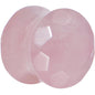 4G Rose Flower Quartz Semi Precious Stone Faceted Double Flare Plug