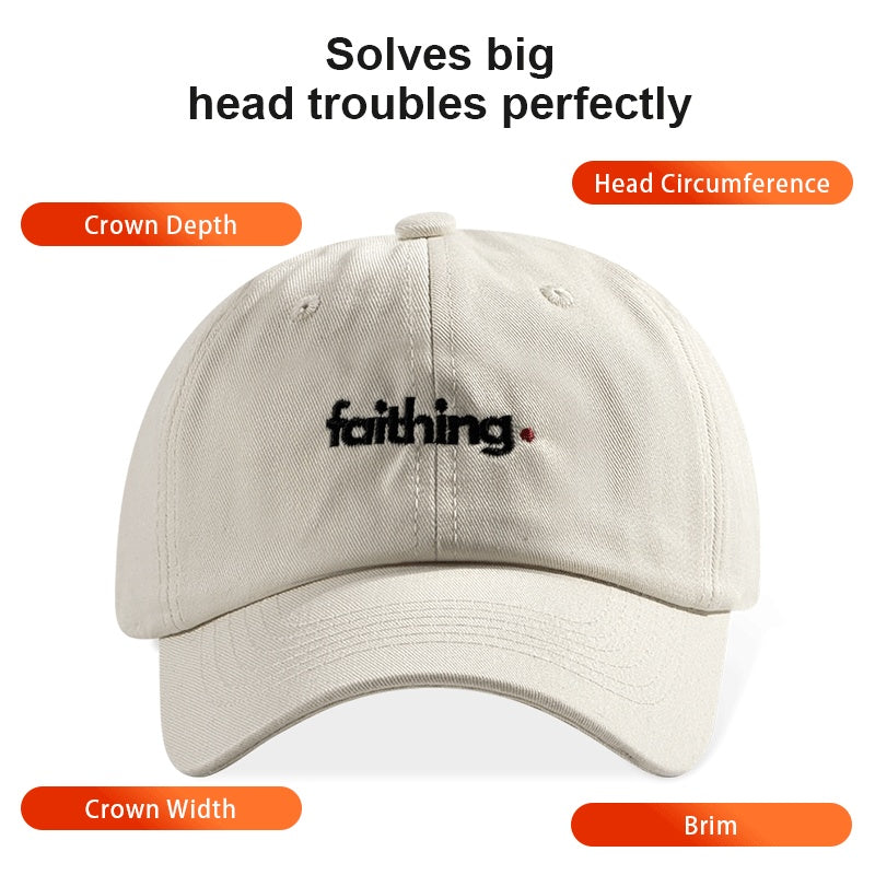 Religious Christian Faithing Letter Embroidery Black Vintage Casual Unisex Baseball Cap