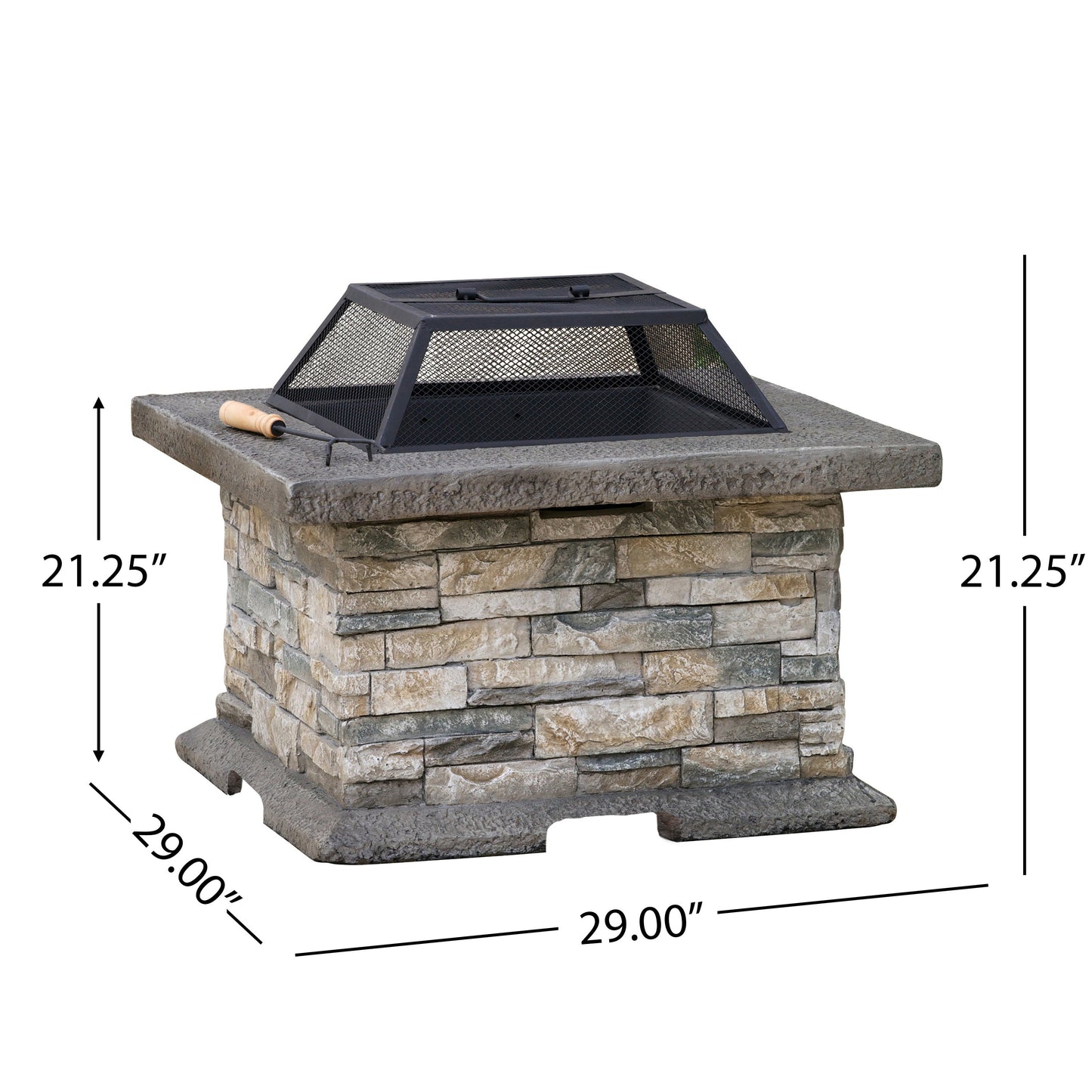 28' SQUARE MGO FIRE PIT