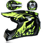 Youth Off-Road Motorcycle Helmet - [green] | Lightweight Motocross Full Face Shield for Dirt Bike & ATV