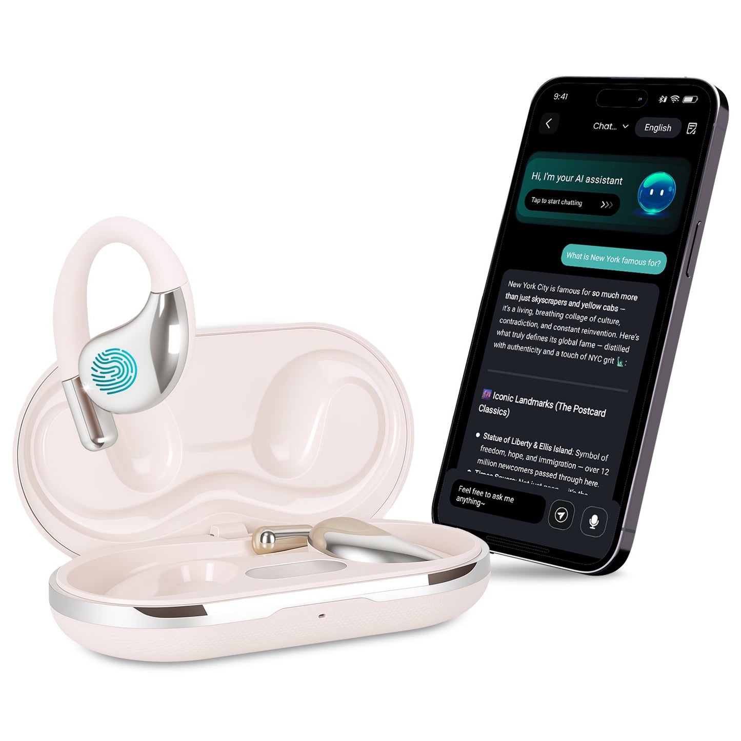 AI Translation Earbuds with 165 Languages & Real-Time Audio