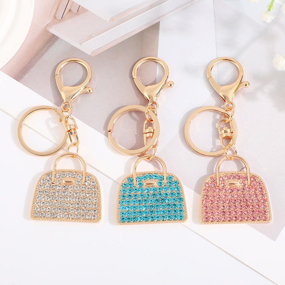 Creative Handbag Charm Minimalist Diamond-studded Keychain