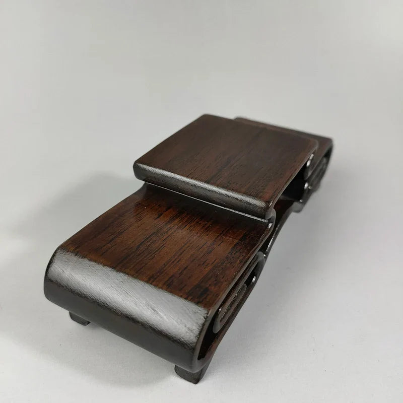 Handmade Wood Triple Display Stand – Snuff Bottles & Figurines