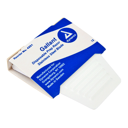 Dynarex Gallant Disposable Prep Razors - 50ea/bx, 5bxs/cs (250 Count)