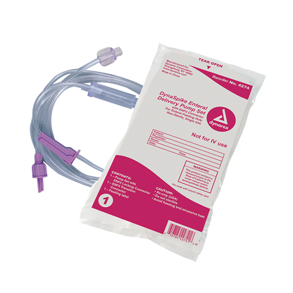 Dynarex DynaSpike Enteral Delivery Pump Set - w/ ENFit connector (30 Count)
