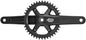 microSHIFT Sword BLK 1x Crankset - 172.5mm 9/10-Speed 42t 110 Asym BCD JIS Square Taper Spindle Interface BLK
