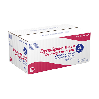 Dynarex DynaSpike Enteral Delivery Pump Set - w/ ENFit connector (30 Count)