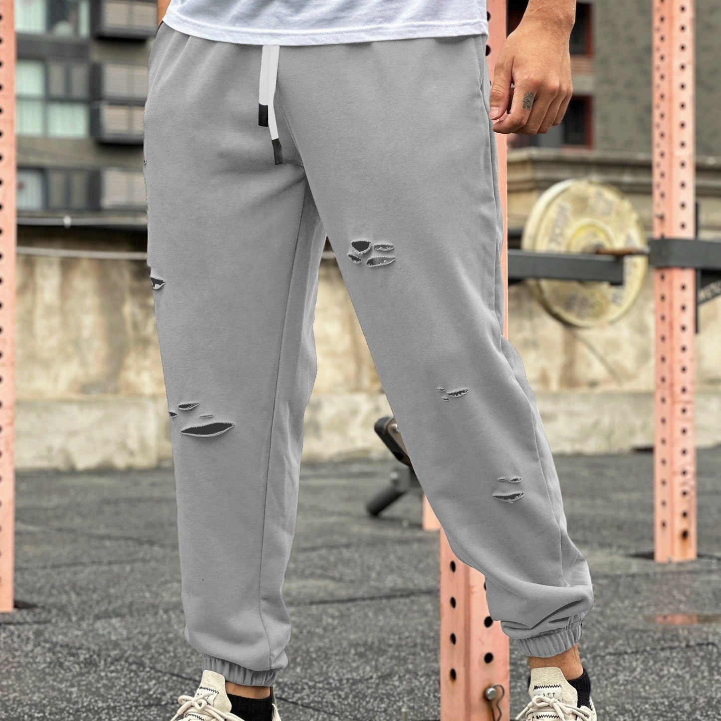 Fitness Ripped Sweat-wicking Jogger Pants