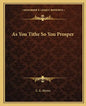 As You Tithe So You Prosper - Paperback