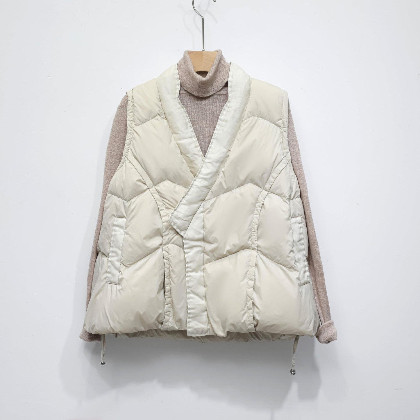 90 Down Solid Color Stand-collar Vest Women's Down Jacket