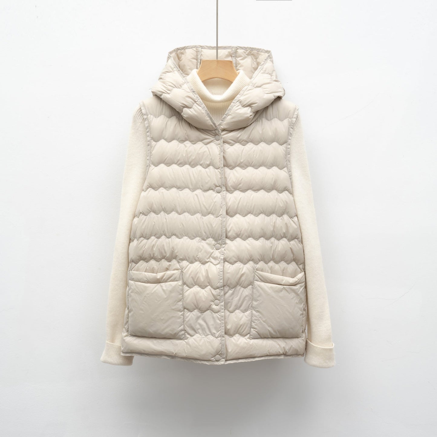 New National Standard Hooded Women's Vest For Autumn And Winter
